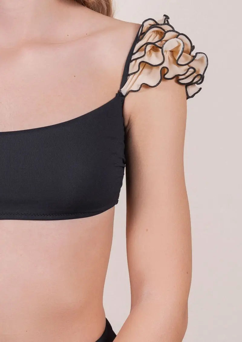 deira black detail bikini