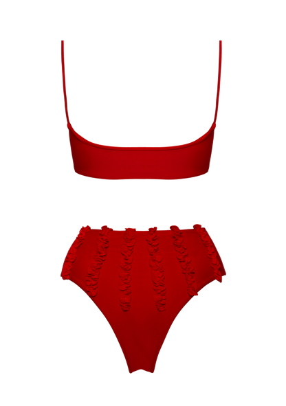 LENI Rojo de cintura alta