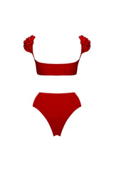 DEIRA Red // Bikini de cintura alta